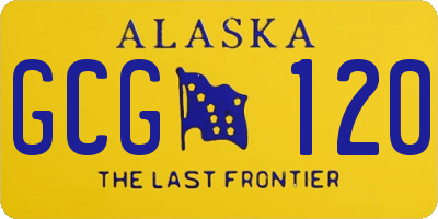 AK license plate GCG120