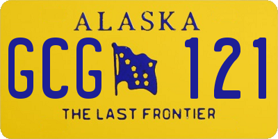 AK license plate GCG121