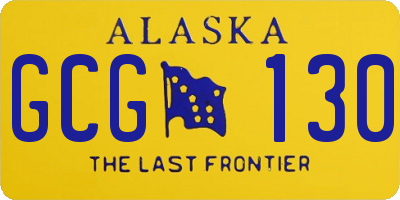 AK license plate GCG130