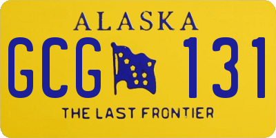 AK license plate GCG131