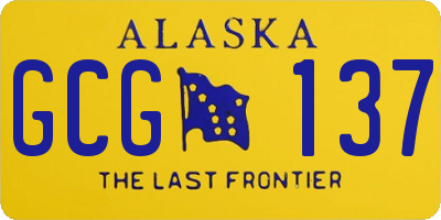 AK license plate GCG137