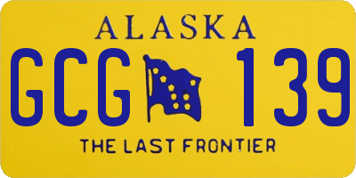 AK license plate GCG139