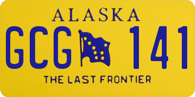 AK license plate GCG141