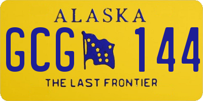 AK license plate GCG144