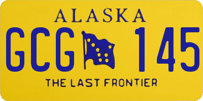 AK license plate GCG145