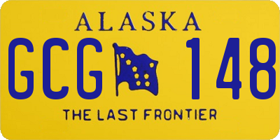 AK license plate GCG148