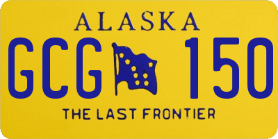 AK license plate GCG150