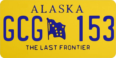 AK license plate GCG153