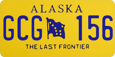 AK license plate GCG156