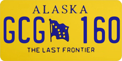 AK license plate GCG160