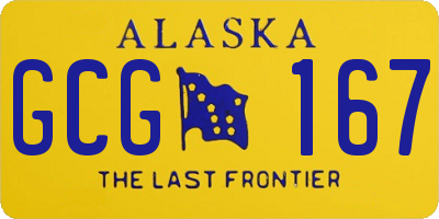 AK license plate GCG167