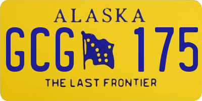 AK license plate GCG175