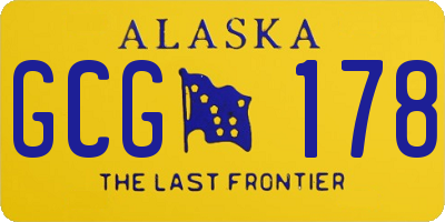 AK license plate GCG178