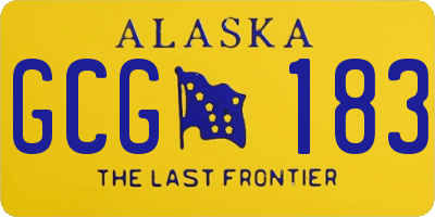 AK license plate GCG183
