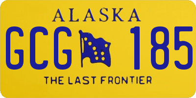 AK license plate GCG185
