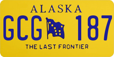 AK license plate GCG187