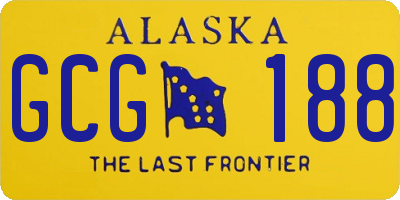 AK license plate GCG188
