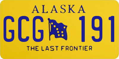 AK license plate GCG191