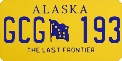 AK license plate GCG193