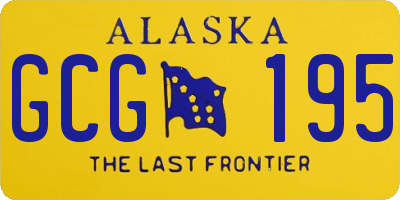 AK license plate GCG195