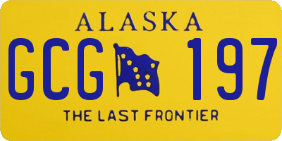 AK license plate GCG197