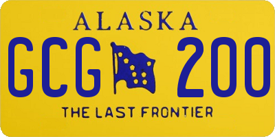 AK license plate GCG200