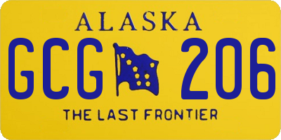AK license plate GCG206
