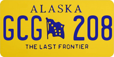 AK license plate GCG208