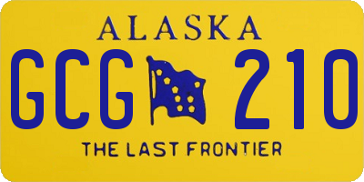 AK license plate GCG210