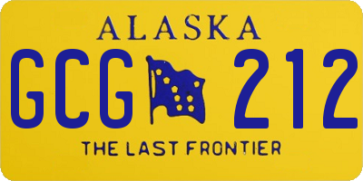 AK license plate GCG212