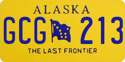 AK license plate GCG213