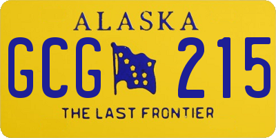 AK license plate GCG215
