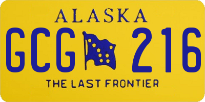 AK license plate GCG216