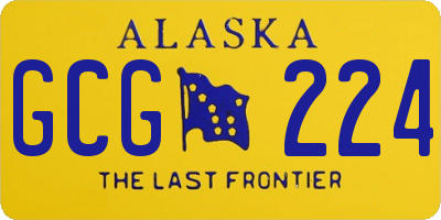 AK license plate GCG224