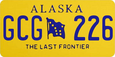 AK license plate GCG226
