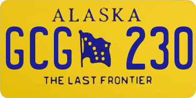 AK license plate GCG230