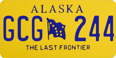 AK license plate GCG244