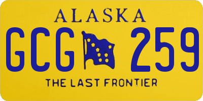 AK license plate GCG259