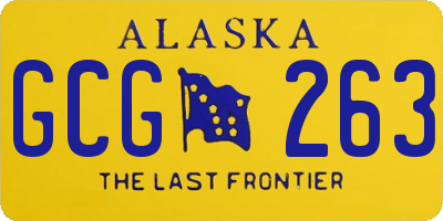 AK license plate GCG263