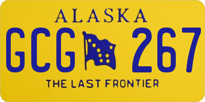 AK license plate GCG267