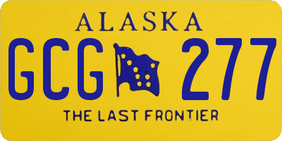 AK license plate GCG277