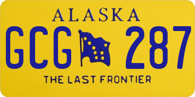AK license plate GCG287