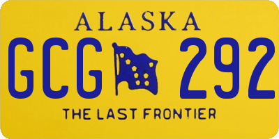 AK license plate GCG292