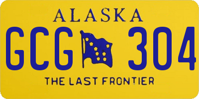 AK license plate GCG304