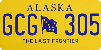 AK license plate GCG305