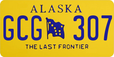 AK license plate GCG307