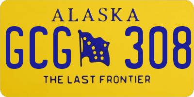 AK license plate GCG308