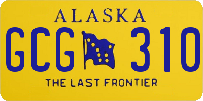 AK license plate GCG310