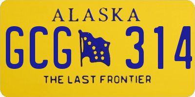 AK license plate GCG314