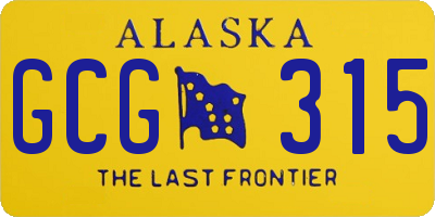 AK license plate GCG315